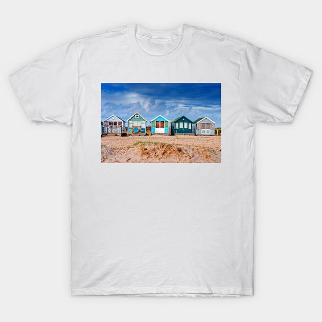 Hengistbury Head Beach Huts Bournemouth Dorset T-Shirt by AndyEvansPhotos